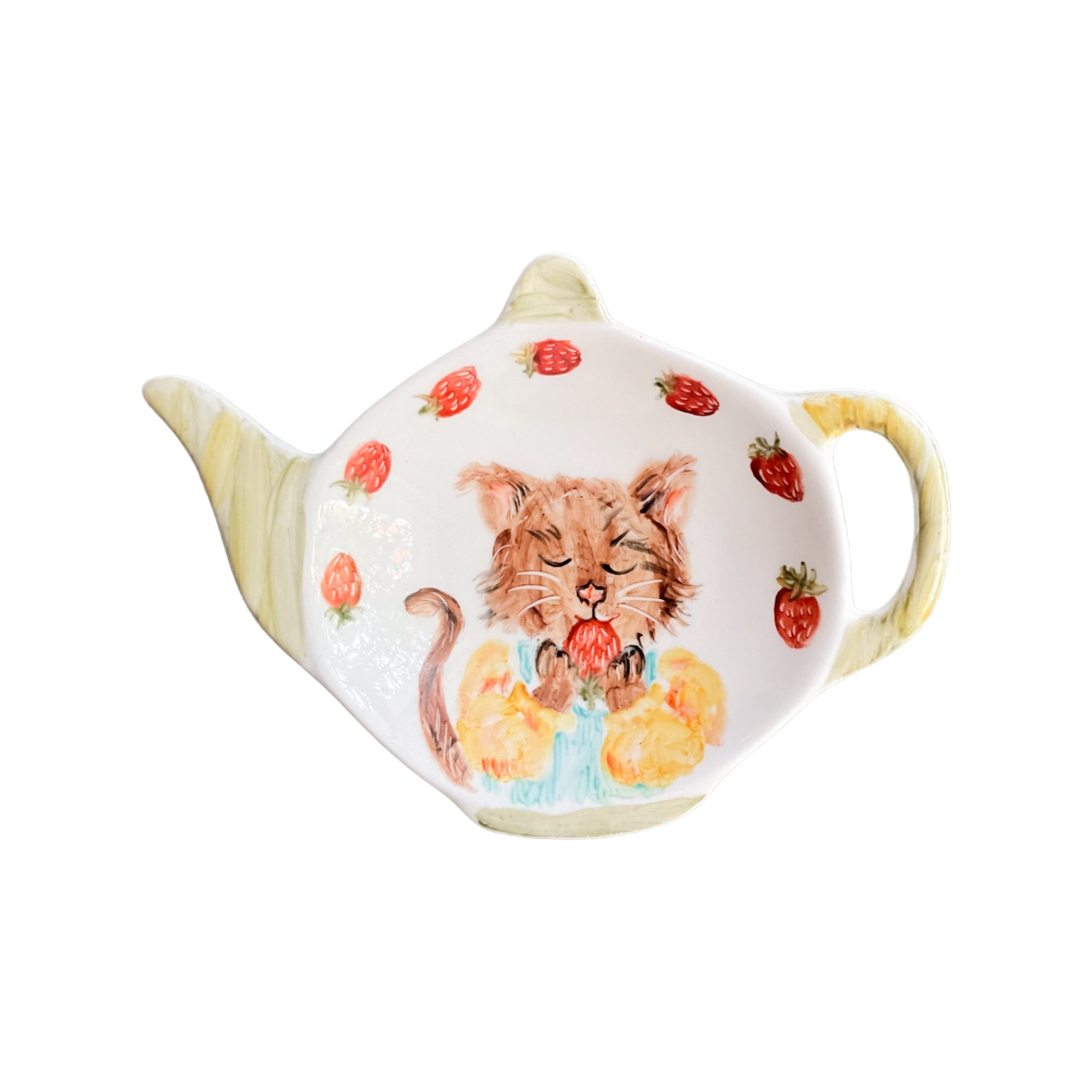 Poggiabustine da tè Gattino con fragola